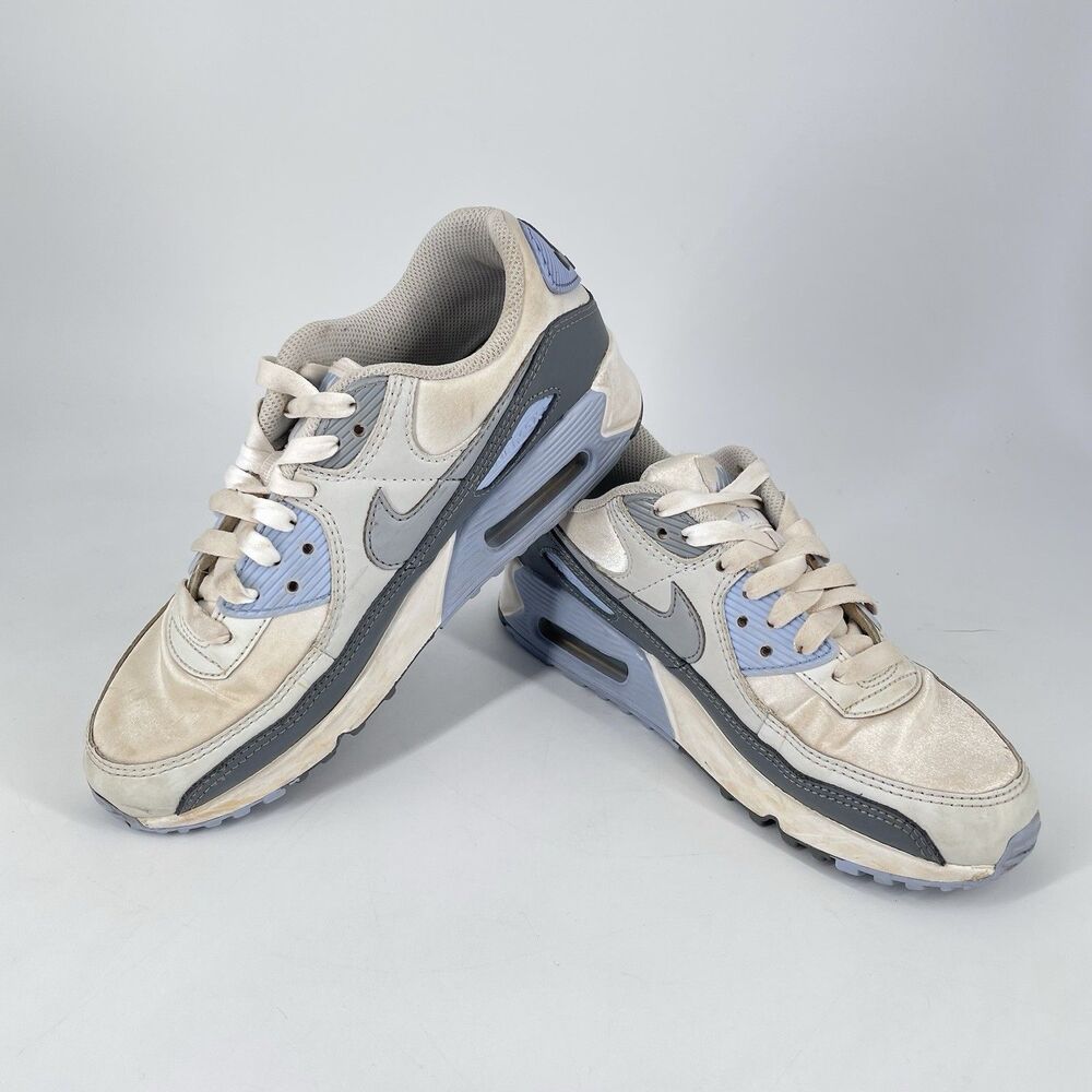 Nike Air Max Kids 6.5Y White Gray Blue Sneakers FB8570-100